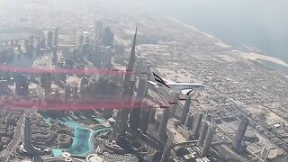 dubai above flying with A380