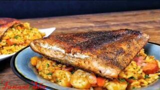 Blackened Salmon   Seafood Jambalaya   Jambalaya Recipe   Cooking Recipes Cooking Recipes