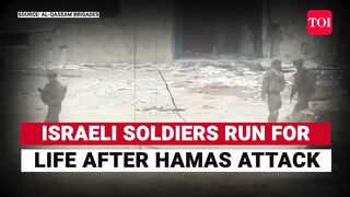 Israeli Soldiers Run For Their Lives After Lone Qassam Sniper's 'Direct Hit' In Gaza | Watch