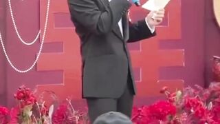 The butterfly came to his graduation as his deceased grandmother