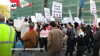 Pro-Palestinian protesters gather at MIT campus.
