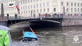 Multiple dead after bus plunges off bridge in St. Petersburg, Russia.