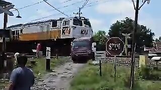 seconds of car vs train accident #viral