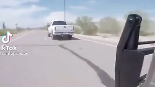 Police deploy grabbler in action