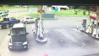Taxi crashes and lands on car in South Africa