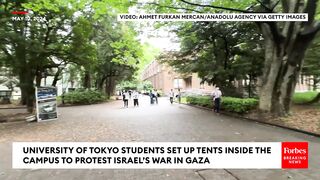 Students At The University Of Tokyo Set Up Tents On Campus In Solidarity With Palestine