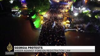 Georgia protests_ Anger against foreign registration law.
