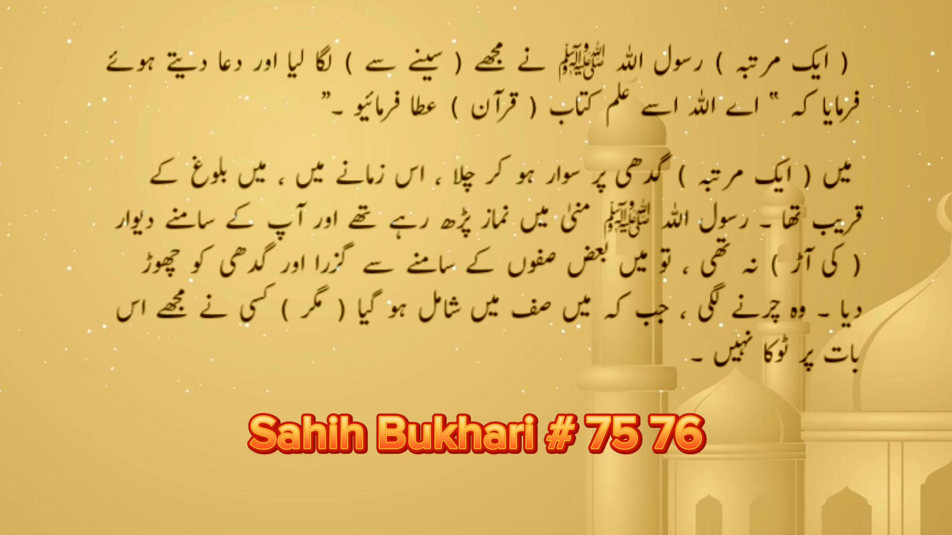 Sahih bukhari 75 76 febspot