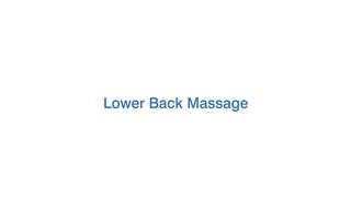 low back pain massage