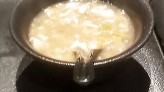 Chinese salt and sour soup at Chinese high class restaurant