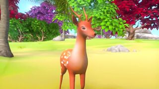 Crazy Tiger and Deer Story - 3D Moral Panchatantra Stories Fairy Tales