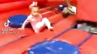 Girl Falls in Helicopter Playground