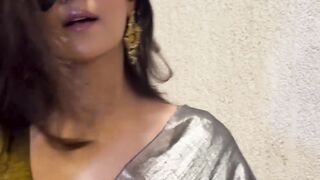 The beautiful @jasminbhasin2806 for the premiere of #heeramandi Saree