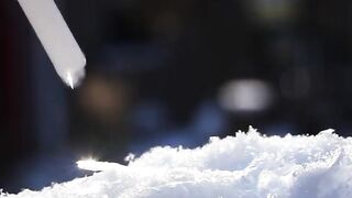 A soap bubble Freezing