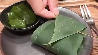 Matcha kuzuneri and matcha warabi