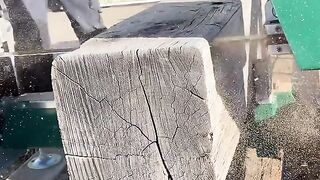 Old beam on the saw mill