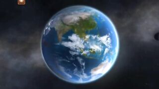 Earth moon sun in 1 line