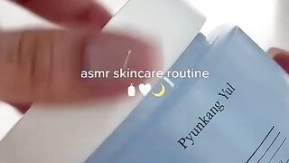 ASMR skincare routine