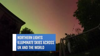 Northern lights illuminate the skies across the UK and the world