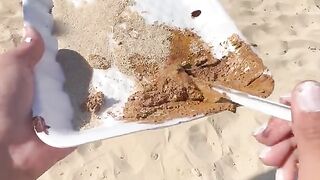 Made from sea and sand as a palette