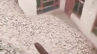 افغانستان میں پہاڑ سے پتھروں کا ریلہ  سیلاب کی شکل میں۔