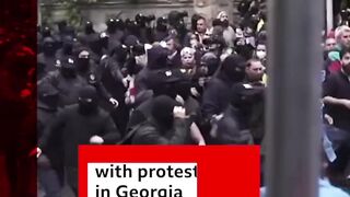 Protests in Georgia have continued in a last-ditch effort to prevent the passing of a controversial law