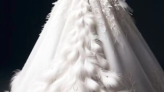 WWhite new Peacock Wedding Dress