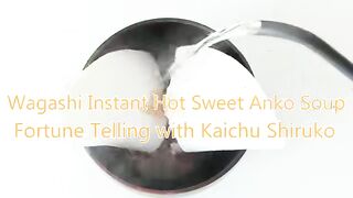 Wagashi Fortune Telling with Kaichu Shiruko Instant  Sweet Anko Soup in Kyoto