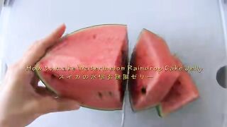 Watermelon Raindrop Jelly Cake Recipe