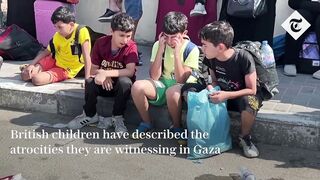 British children trapped in Gaza describe seeing bombs and dead people