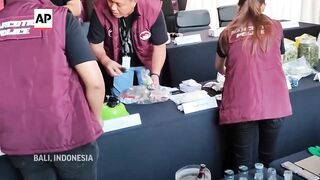 Indonesian police raid drug lab in Bali villa.