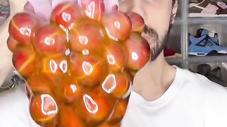 Amazing eating with jelly