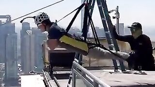 XLine is the longest urban zip line in the world - traveling over the Dubai Marina