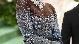 AnokYai did that. The supermodel wore a custom Swarovski crystal jumpsuit to the 2024 #MetGala.