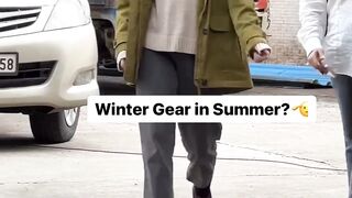 Braving the elements of shooting in extreme heat, Divya Khossla spotted for ‘Savi’ in winter gear,