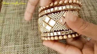 6 Party Wear Bangles Making_Silk Thread Bangles_Kundan Bangles making.