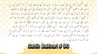 Sahih Bukhari # 90