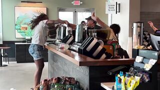 A fight at Starbucks