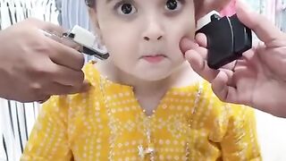 Cute baby ear piercing