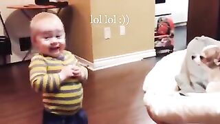 Cute baby ???? horror funny dog