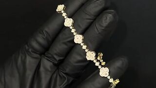 10K Yellow Gold & Natural VS Diamond Bracelet