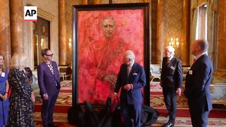 King Charles III unveils his first official portrait since his coronation.