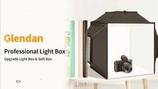 Glendan Upgrade Light Box & Soft Box, 16x16 Professional Portable Photo Box