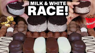 ASMR favourite chocolate dessert race.