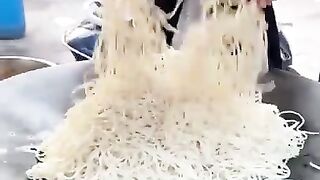 Flying Noodles Roll __ Indian street food.