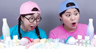 Jeli Botol Lilin Permen Pelangi Mukbang DONA