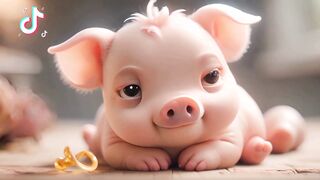 cute sleepy piglet #cute  #pig #funny video