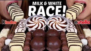 ASMR favourite chocolate dessert race