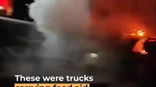 Israeli protesters attack aid trucks destined for Gaza.
