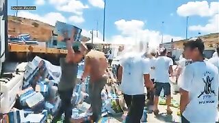 Israelis Ransack And Torch Gaza Aid Trucks As Police "Turn Blind Eye" To Attacks, US "Outraged"